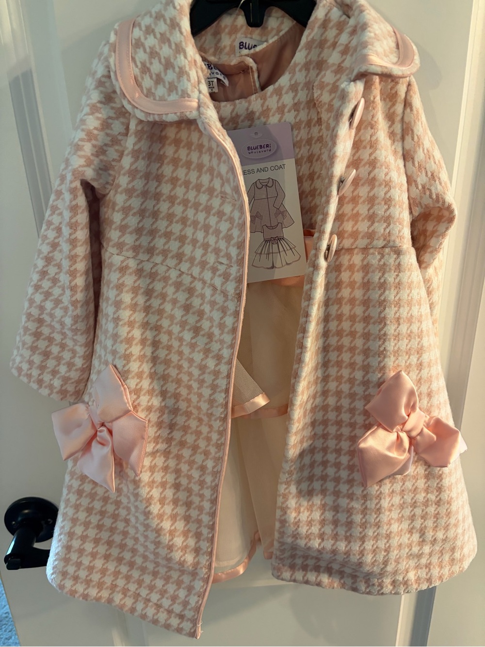 Toddler girl dress and coat set